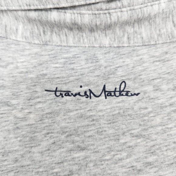 Travis Mathew Make Camp Golf Polo Outdoors Blue Grey Gray 2XL Palm Tree - Picture 6 of 10